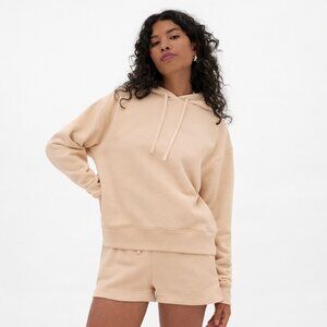 Girlfriend Collective 50/50 Beige Hoodie M Minimal Clean Girl Neutral Cozy
